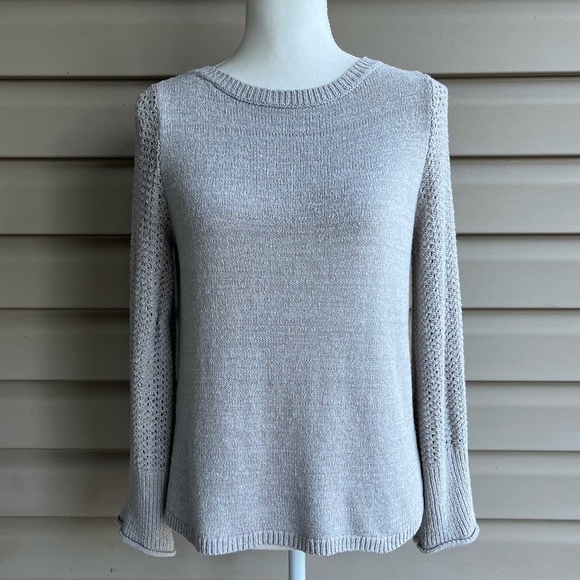 LOFT Sweaters - •LOFT• Creamy Taupe Mixed-Stitch Sweater - Size Small